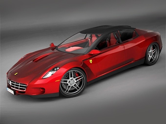 Фантазия дизайнеров на тему четырехдверной модели Ferrari. Иллюстрация с сайта autoblog.com