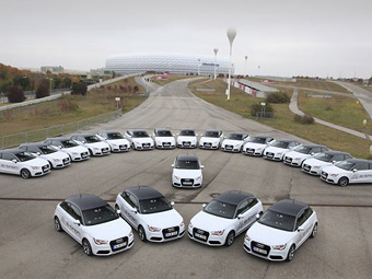 Тестовые электрокары Audi A1. Фото Audi