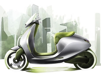 Скутер Smart. Иллюстрация Smart