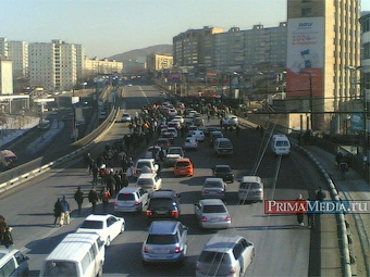 Акция протеста в Приморье. Фото <a href=http://primamedia.ru>РИА "PrimaMedia"</a>