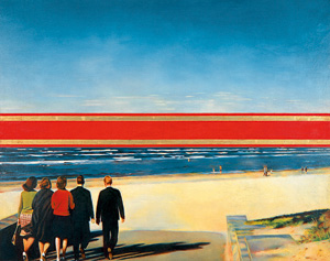 Картина «Горизонт» (1971) вмиг сделала Булатова живым классиком концептуализма. Кроме того, из-за использования мотивов советского официоза Булатова также прописали по ведомству соц-арта — что оспаривается Булатовым до сих пор