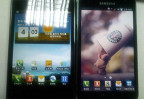 Смартфон LG Optimus Vu в сравнении с Samsung Galaxy Note на фото