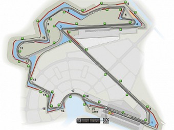 Схема трассы Формулы-1 в Южной Корее. Изображение FIA