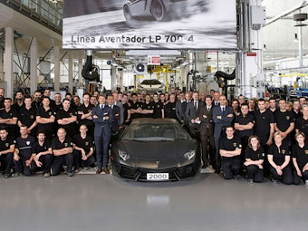 2-тысячный Lamborghini Aventador. Фото Lamborghini