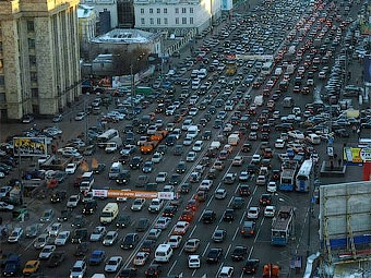 Пробка на Садовом кольце. Фото Антона Носика