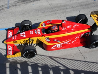 Джон Хильдебранд (AGR-AFS Racing) во время второго этапа Indy Lights, 2009. Фото IRL