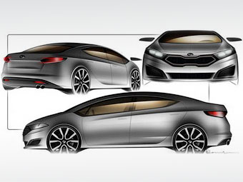 Скетчи нового Kia Cerato. Иллюстрации Kia