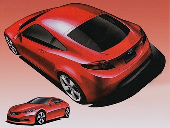 Предполагаемый внешний вид гибридного купе Toyota. Иллюстрация с сайта 7tune.com