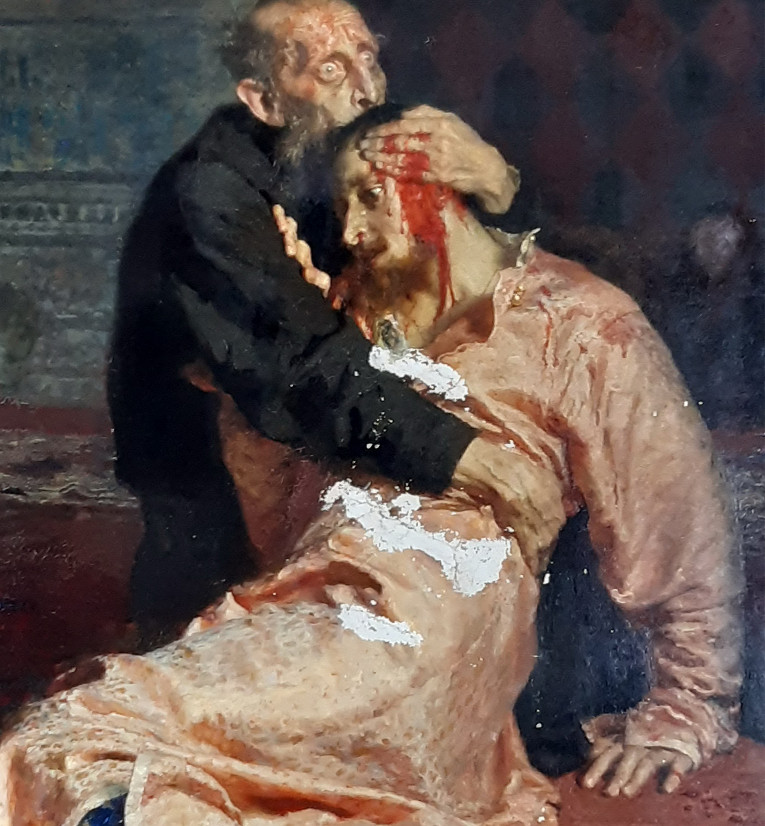 Посетитель Третьяковской галереи повредил картину Репина «Иван Грозный и сын его Иван»
