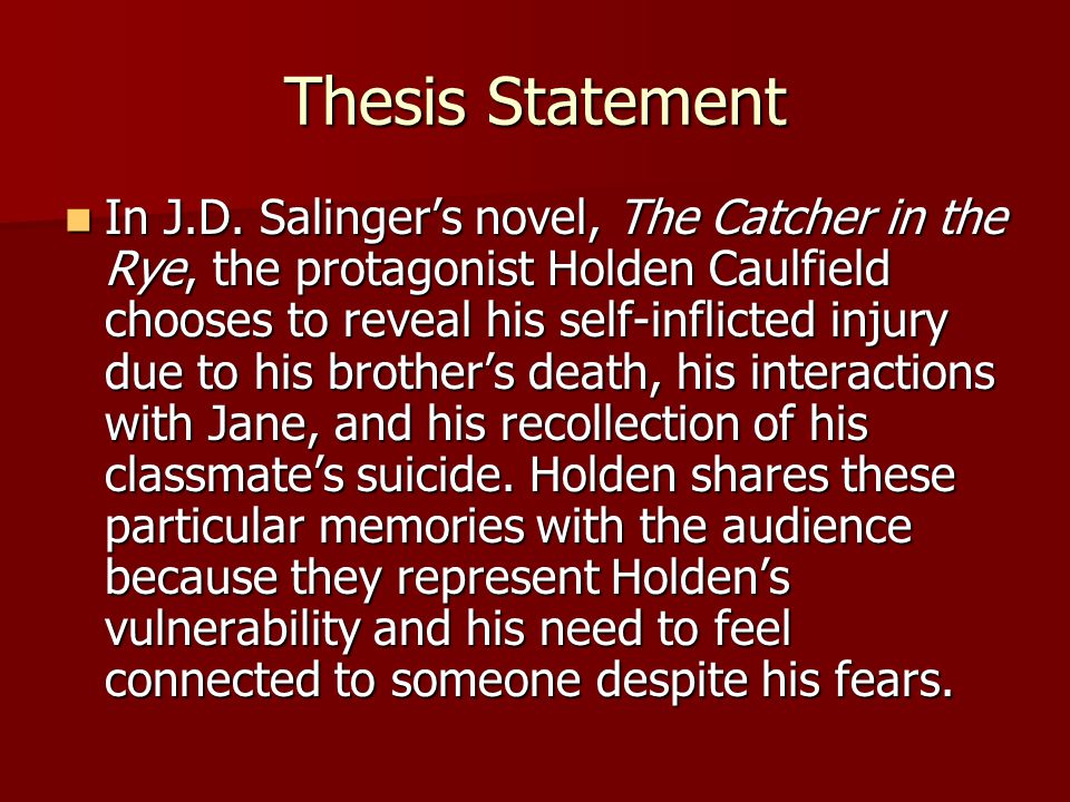 Sample Of An Essay Paper Sample Essays High School Students also Proposal Essay Format Essay Thesis For Catcher In The Rye Mistyhamel Thesis Statement Example For Essays