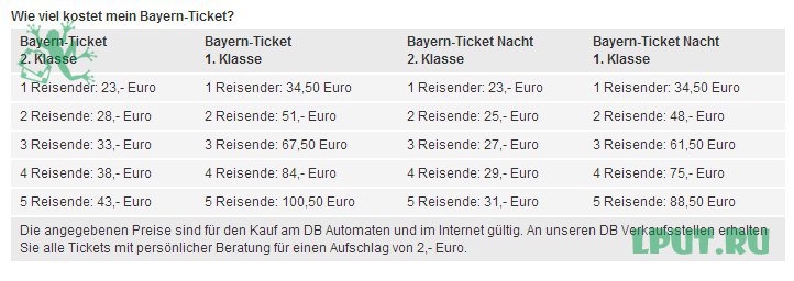 preis bayernticket single