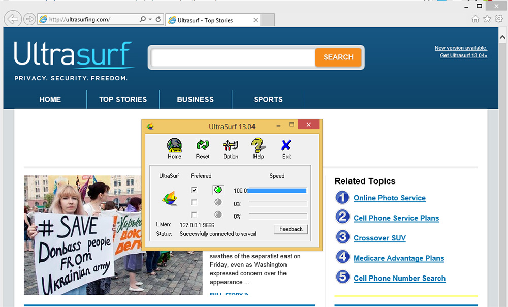 Ultrasurf Free Download for Windows 10, 7, 8/81 (64
