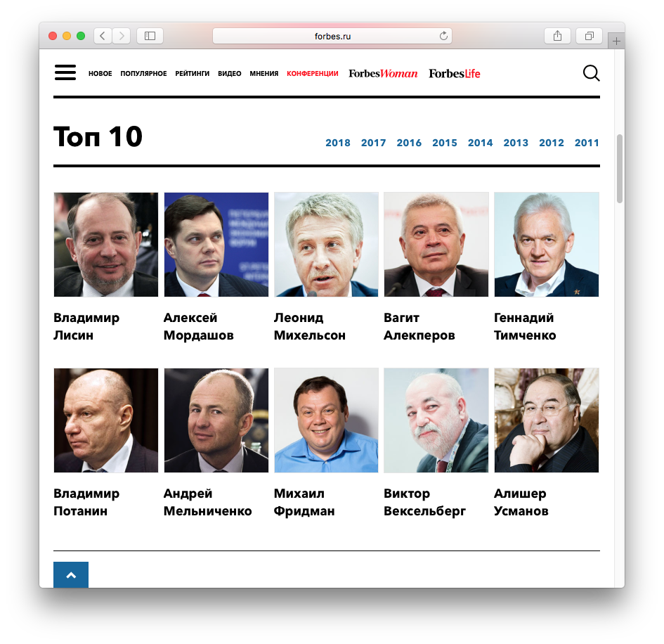 Forbes богатейшие люди россии