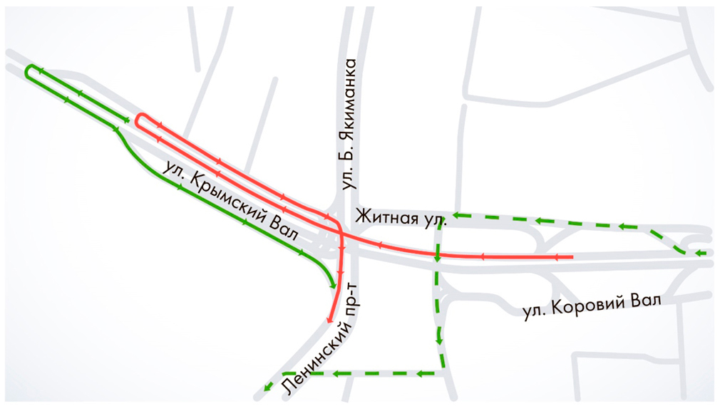 Схема движения автомобилей в москве