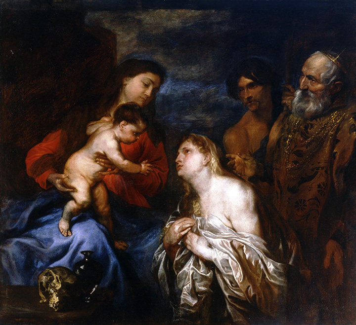 Антонис ван Дейк, «Дева Мария с младенцем и раскаявшиеся грешники»