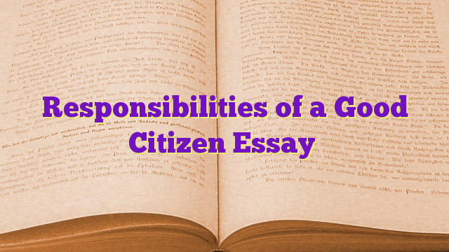 being responsible person essay