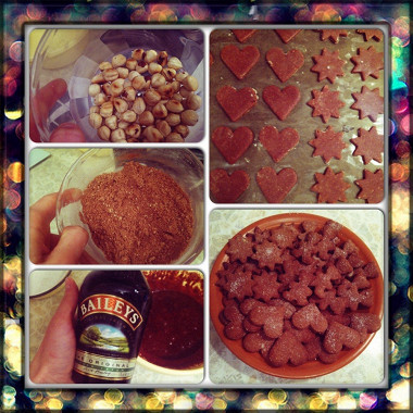 Рецепт Печенье с фундуком, какао и ликером «Бейлис»