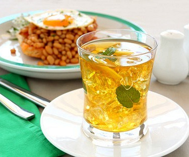 Рецепт Холодный зеленый чай с лимоном и мятой