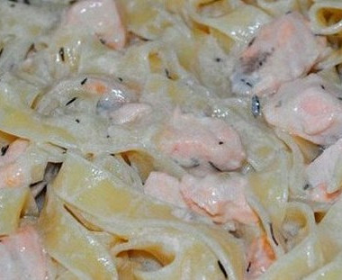 Рецепт Феттучини со сливочно-рыбным соусом