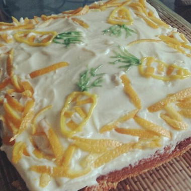 Рецепт Морковный торт с кремом из сливочного сыра