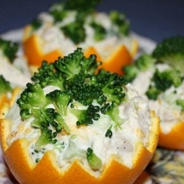 Рецепт Салат с брокколи и апельсинами