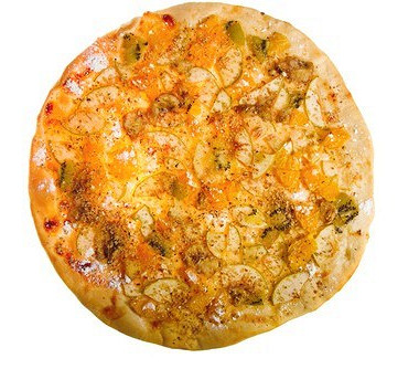 Рецепт Пицца с копченой рыбой и кислыми яблоками