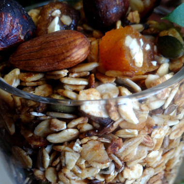 Рецепт Гранола (мюсли) с орехами и сухофруктами