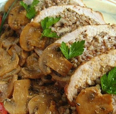 Рецепт Котлеты, фаршированные гречкой и грибами