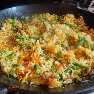 Рецепт Пан-азиатский вегетарианский жареный рис