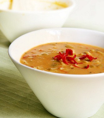 Рецепт Рисовый суп с имбирем и орехами