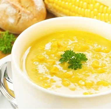 Рецепт Кукурузный суп с креветками