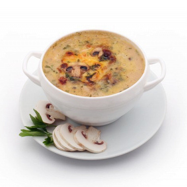Рецепт Суп из перловой крупы с хаггисом и грибами