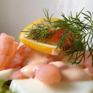 Рецепт Датский открытый сэндвич (smørrebrød) с креветками