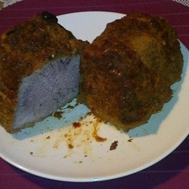 Рецепт Мясо, запеченное с аджикой, сушеным базиликом и белым бальзамическим уксусом