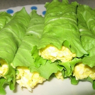 Рецепт Рулеты с листьями салата