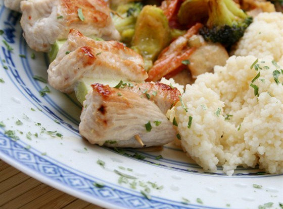 Кускус с индейкой под сливочным соусом