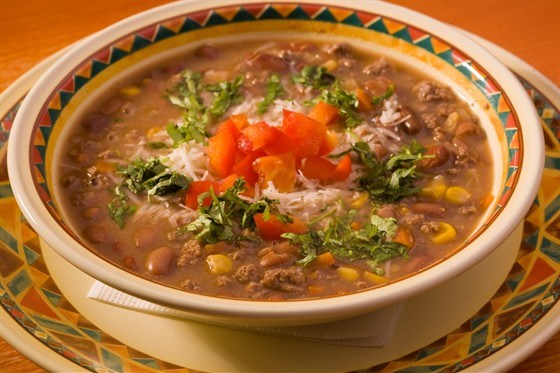 Суп с мясными консервами