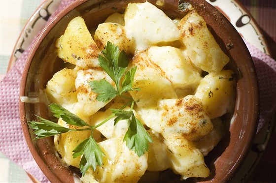 Печеный картофель с шафраном