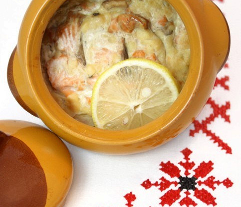 Горячая закуска с лососем