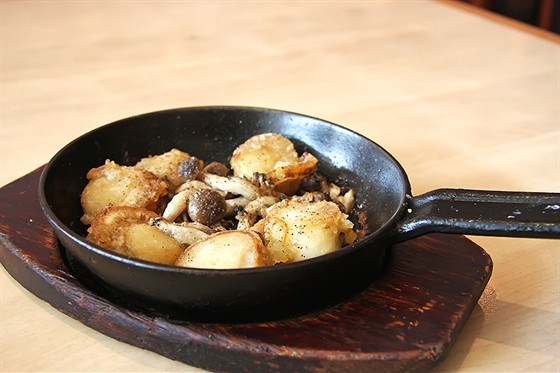 Морские гребешки с грибами