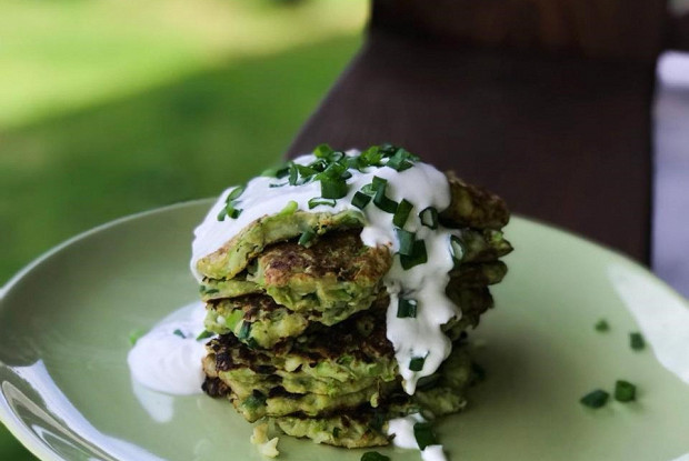 Кабачковые оладьи с кукурузной мукой