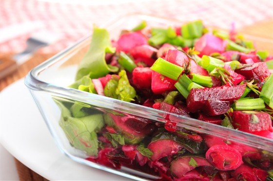 Винегрет с консервированным мясом