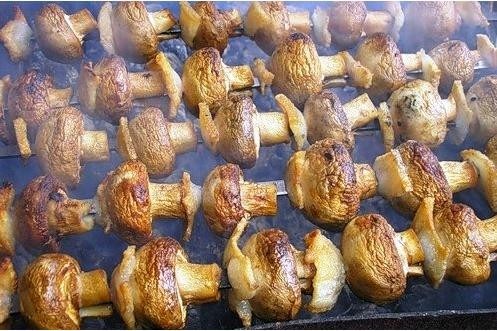 Шашлык из овощей и грибов