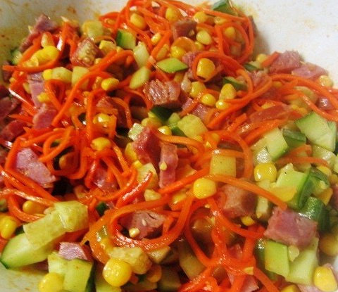 Салат с морковью по-корейски