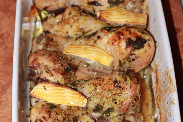 Куриные ножки, запеченные с лимоном